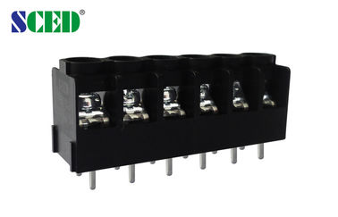 PBT 방벽 끝 구획 6.35mm 피치 300V 15A 고급장교 UL94 V0