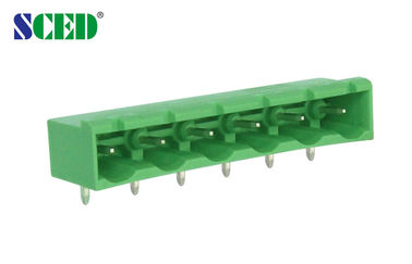 녹색 색상 오른쪽 각 7.62mm 300V 18A와 함께 플러그 가능한 남성 단말 블록