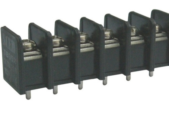 UL94-V0이 검은 PCB 단자 블록을 놋쇠를 입히 라고 20A / 300V M4 스크루 9.525 밀리미터가 던집니다