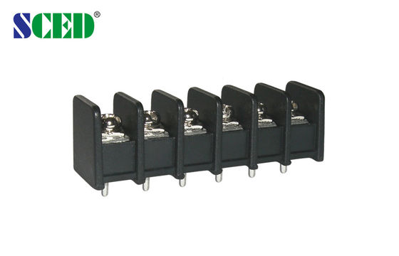 장애 검정색 20A / 300V PCB 단자 블록 M4는 9.525 밀리미터 피치 UL94-V0 놋쇠를 비틉니다