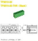 3.81mm 피치 플러그 터미널 블록 2-24 폴 녹색 플라스틱 남성 헤더