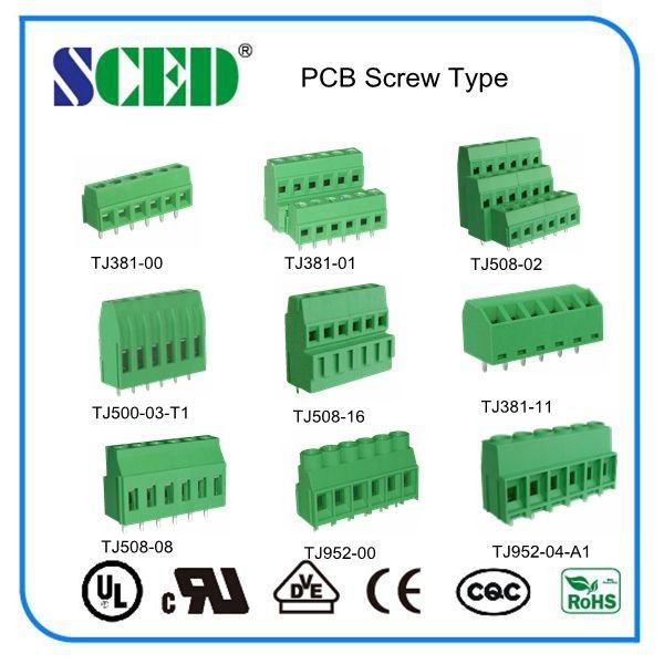 5.08mm 10A 이중 레벨 PCB 터미널 블록 녹색 니켈