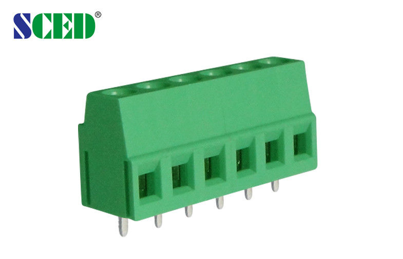 단 하나 갑판 300V 10A PCB 끝 구획 M3 2-24 폴란드 5.08mm 피치