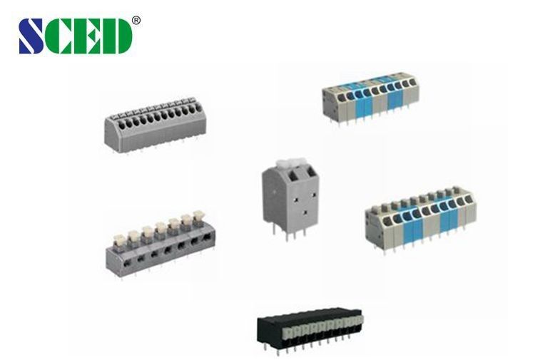 Pitch 3.5mm Wiring Terminal Blocks 300V 10A PA66 Plastic Brass