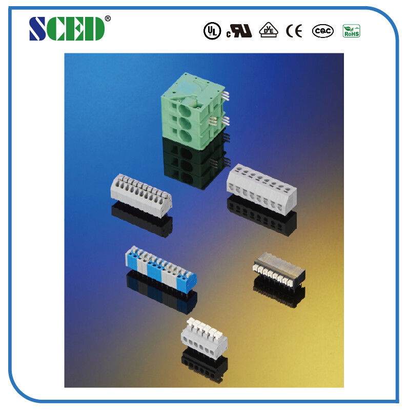 10A Screwless 봄 끝 구획 3.5mm 피치 고급장교 300V 2-28 폴란드 LCP UL94-V0