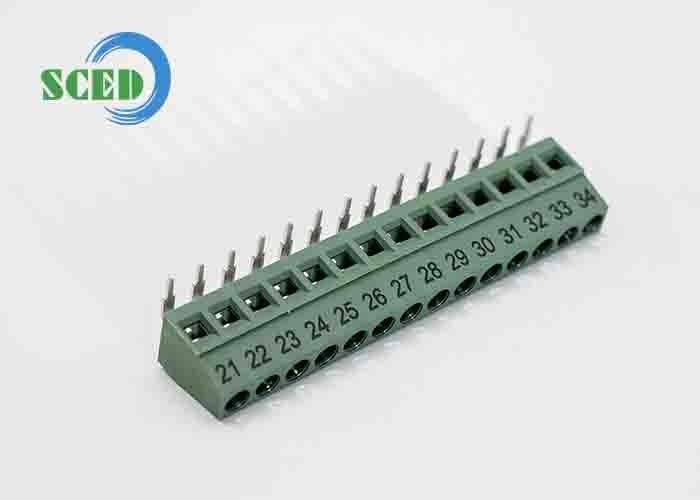 피치 5.00mm 300v PCB 터미널 블록 10A 2P-24P 직각 와이어 입구 12-26 AWG