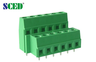 도금되는 두 배 수준 PCB 끝 구획 녹색 5.08mm 10A 플라스틱 니켈