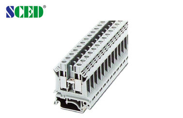 쉽게 설치 16mm2 Din Rail 터미널 블록 800v / 76A 구리 10mm 벗기 길이