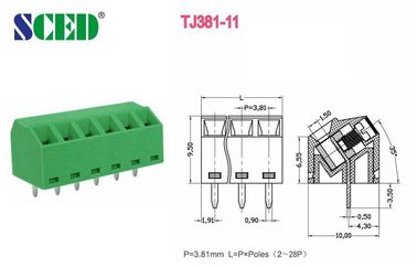 빨리 16-24 AWG를 45 정도 나사식 터미널 구획 2 Pin - 28 Pin 3.81mm 연결하십시오