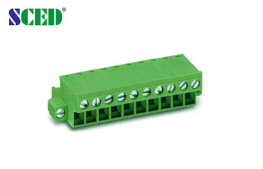 설치 귀 5.08mm 300V 18A 녹색을 가진 여성 Pluggable 끝 구획