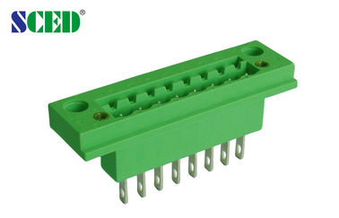 녹색 남성 우두머리는 플랜지 5.08mm 18A 소켓을 가진 끝 구획을 PA66 2-22 폴란드 연결합니다