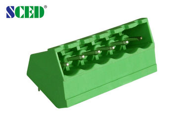 남성 PCB 45도 철사 인레트, 5.08mm를 가진 Pluggable 끝 구획은 2-18P를 투구합니다