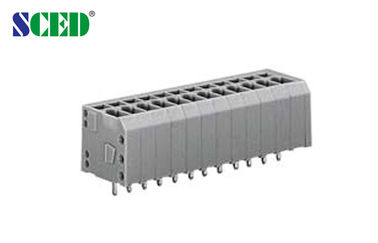 단 하나 갑판 PCB 봄 끝 구획 피치 5.08mm 300V 12A, 2명의 폴란드 - 24명의 폴란드