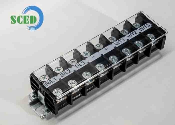 600V 101A 검은색 2-20AWG PCB 고전류 터미널 블록 서버 사이트
