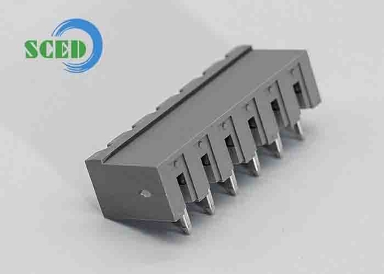 300V 18A 전기 터미널 블록 5.08mm 남성 헤더 회색 플러그