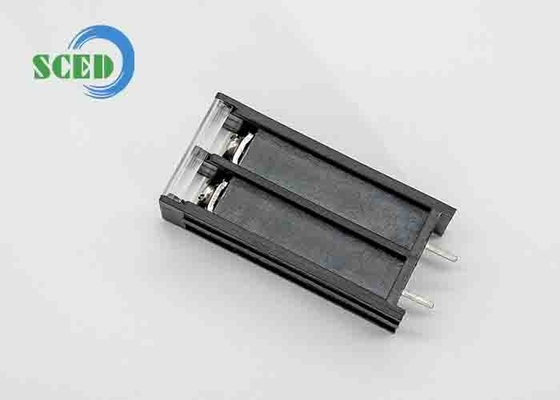 10.00mm 장벽형 터미널 블록 20A 300V 플라스틱 검은색 2극