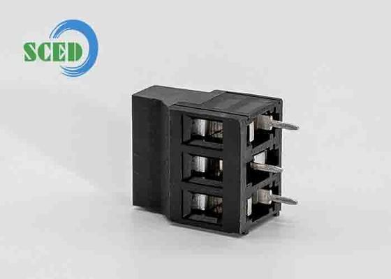 백색 플라스틱 재료의 22-14AWG PCB 터미널 블록과 안전한 와이어 연결