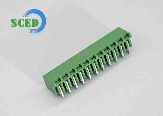 1.4mm PCB 구멍 직경 플러그 가능한 터미널 블록 45도 와이어 입구와 3000V AC / 분 단속 전압