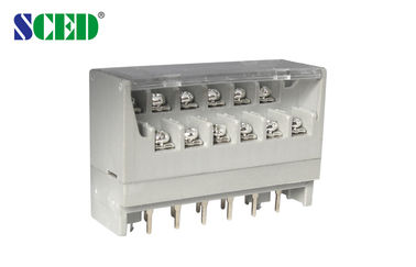 두 배 수평 방벽 끝 구획 고열 300V 15A 피치 7.62mm