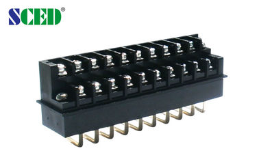 두 배 수평 방벽 끝 구획 300 전압 15A 피치 7.62mm UL 세륨