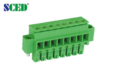 Pluggable 끝 구획 마개 여성 소켓 2P-20P 피치 3.81mm 300V 8A 플러그 접속식 끝 구획