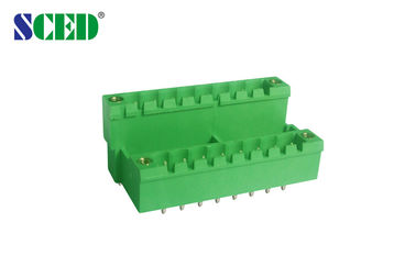 우두머리 남성 소켓 플러그 접속식 끝 구획 피치 5.08mm 300V 18A 2 x 2P - 22 x 2P
