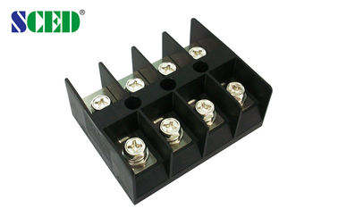 20.00mm 높은 현재 끝 구획 연결관 600V 100A 4 방법 PC 검정 맨끝