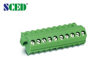 마개 여성 플러그 접속식 끝 구획 피치 5.08mm 300V 18A 2P - 20P Pluggable 끝 구획