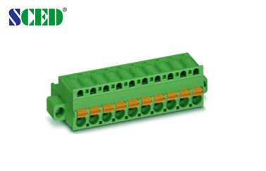 플러그 접속식 끝 구획 여성 피치 5.08mm 300V 18A 2P - 20P Pluggable 끝 구획을 폐쇄하십시오