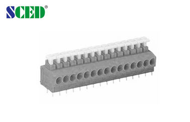 누름단추식 전쟁을 가진 300v Screwless 봄 끝 구획 피치 3.81mm 간격을 두는 Pa66