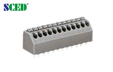 PCB 봄 끝 구획 3.5mm 피치 5A 300V 회색 색깔 UL94, V-0